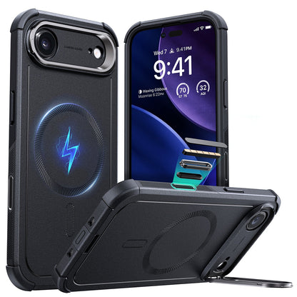 MagSafe Hülle für Apple iPhone 17 Air, ESR, Cyber Armor Kickstand, Schwarz