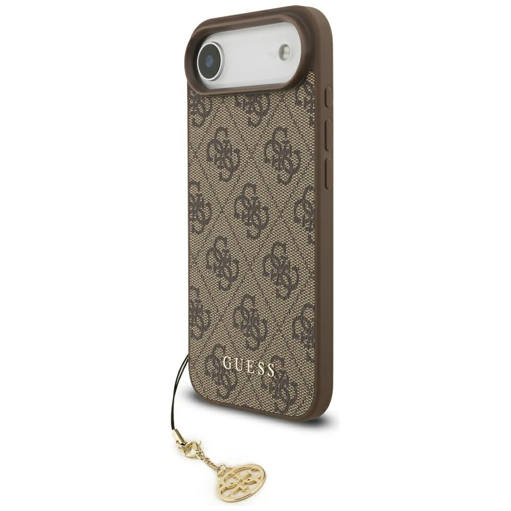 MagSafe hoesje voor Apple iPhone 17 Air, Guess, 4G Charm Cradle, Bruin