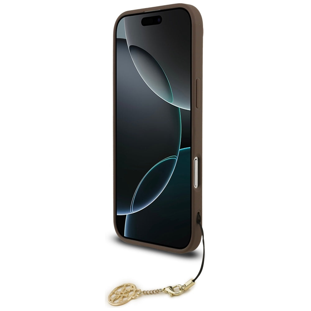 MagSafe hoesje voor Apple iPhone 17 Air, Guess, 4G Charm Cradle, Bruin