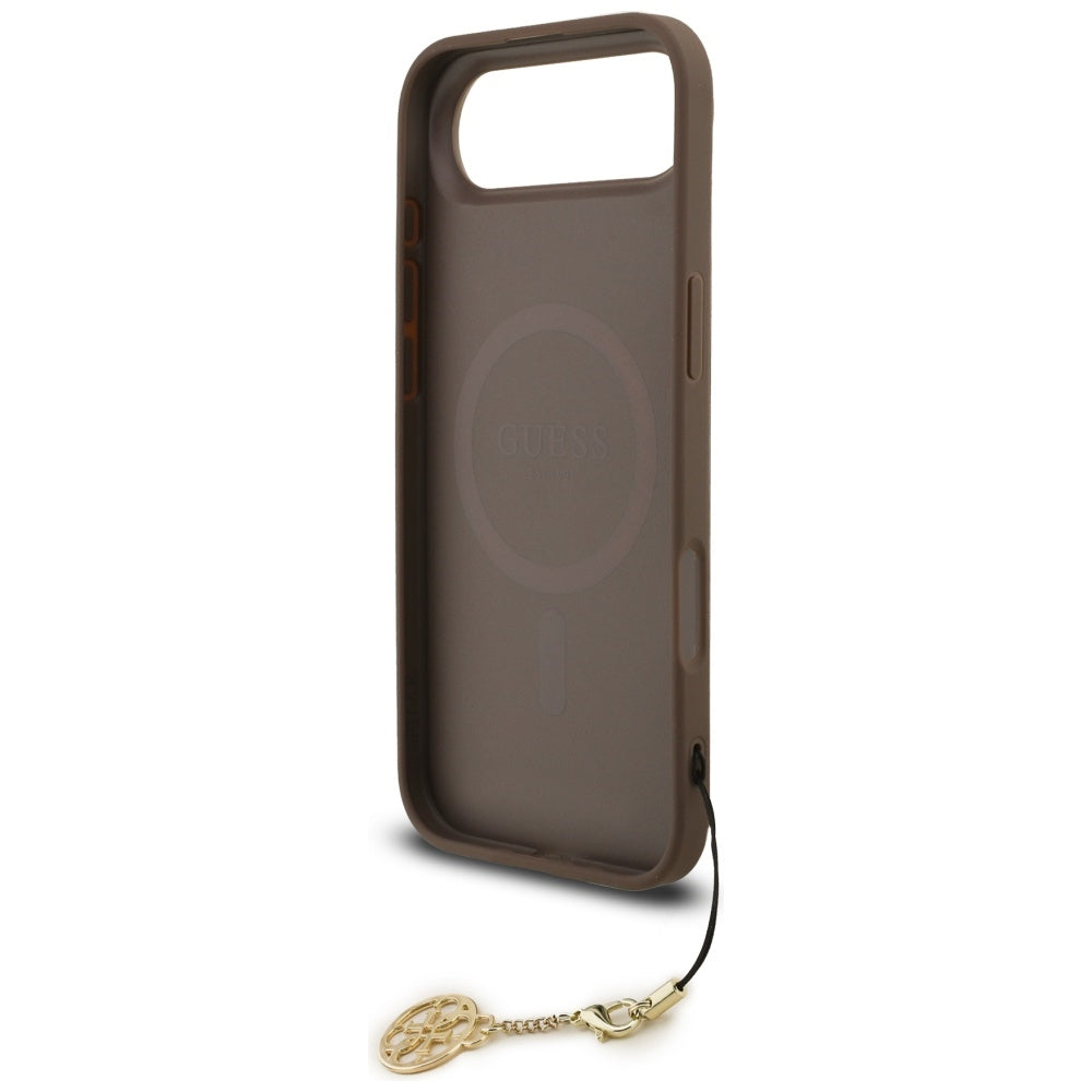 MagSafe hoesje voor Apple iPhone 17 Air, Guess, 4G Charm Cradle, Bruin