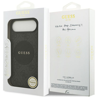 MagSafe hoesje voor Apple iPhone 17 Air, Guess, 4G Circle Classic Logo, Zwart