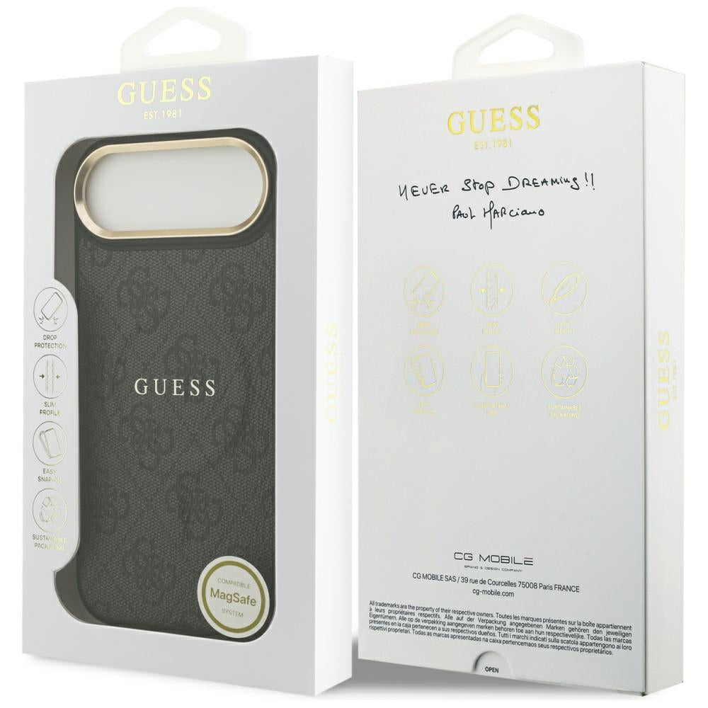 Étui MagSafe pour Apple iPhone 17 Air, Guess, 4G Classic, Noir