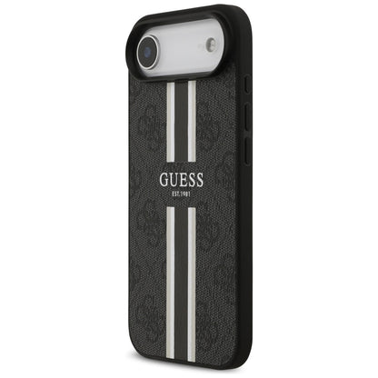 MagSafe hoesje voor Apple iPhone 17 Air, Guess, 4G Printed Stripes, Zwart