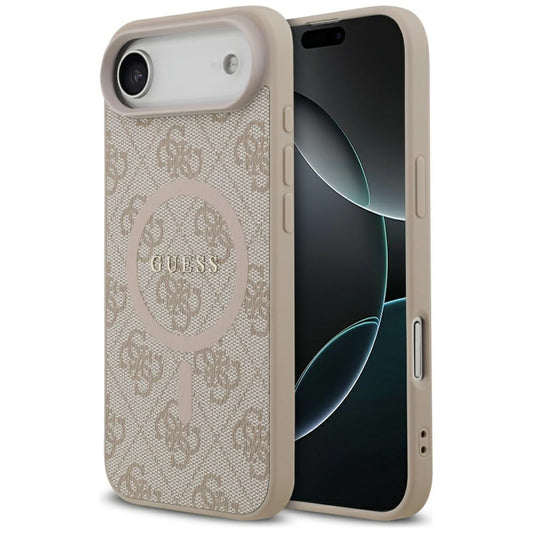 MagSafe hoesje voor Apple iPhone 17 Air, Guess, 4G Ring Classic Logo, Roze