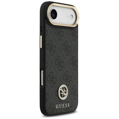 MagSafe hoesje voor Apple iPhone 17 Air, Guess, 4G Strass Logo met grote band, Zwart