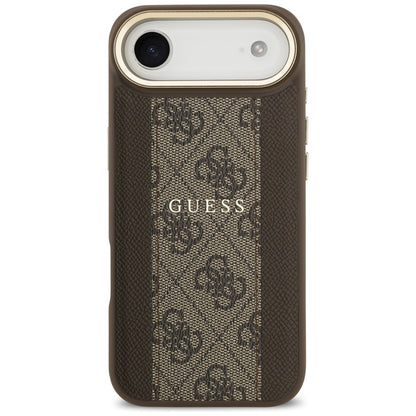 Étui MagSafe pour Apple iPhone 17 Air, Guess, 4G Stripe, Marron