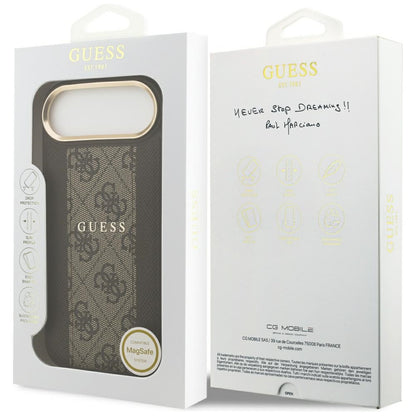 Étui MagSafe pour Apple iPhone 17 Air, Guess, 4G Stripe, Marron
