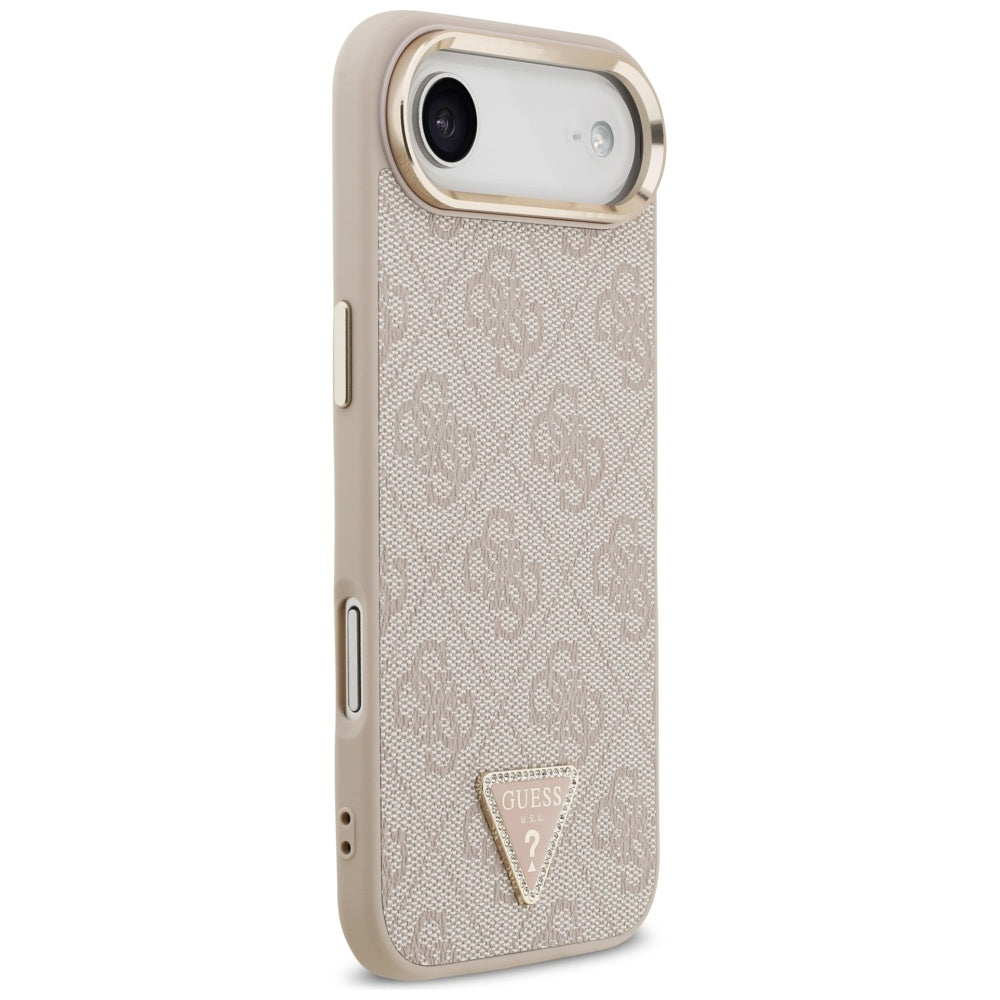 MagSafe hoesje voor Apple iPhone 17 Air, Guess, 4G Triangle Logo, Goudroze