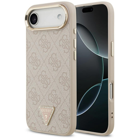 MagSafe hoesje voor Apple iPhone 17 Air, Guess, 4G Triangle Logo, Goudroze
