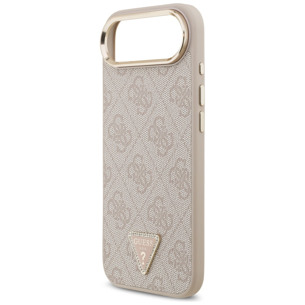 MagSafe hoesje voor Apple iPhone 17 Air, Guess, 4G Triangle Logo, Goudroze