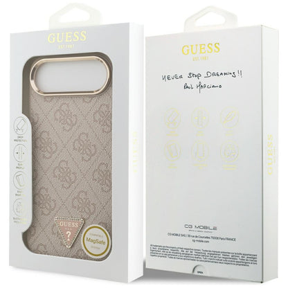 MagSafe hoesje voor Apple iPhone 17 Air, Guess, 4G Triangle Logo, Goudroze