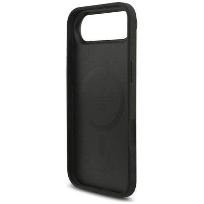MagSafe hoesje voor Apple iPhone 17 Air, Guess, 4G Triangle Logo met koordriem, Zwart