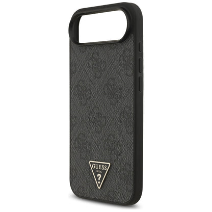 MagSafe hoesje voor Apple iPhone 17 Air, Guess, 4G Triangle Logo met koordriem, Zwart