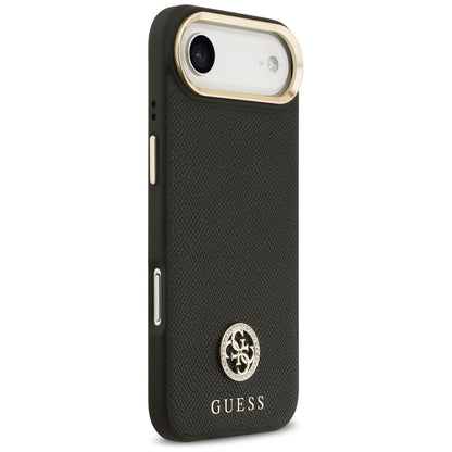 Coque MagSafe pour Apple iPhone 17 Air, Guess, Logo Strass Grainé, Noire