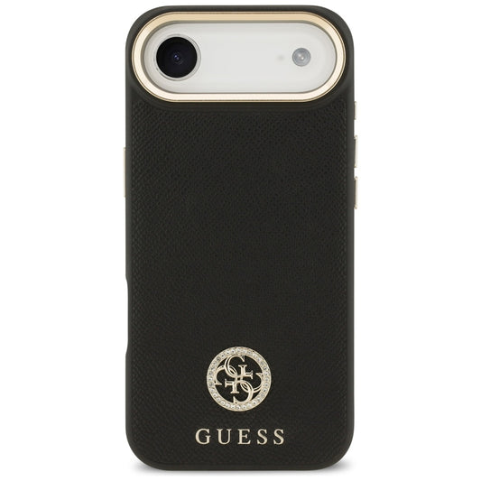 MagSafe hoes voor Apple iPhone 17 Air, Guess, Grained Strass Logo, Zwart