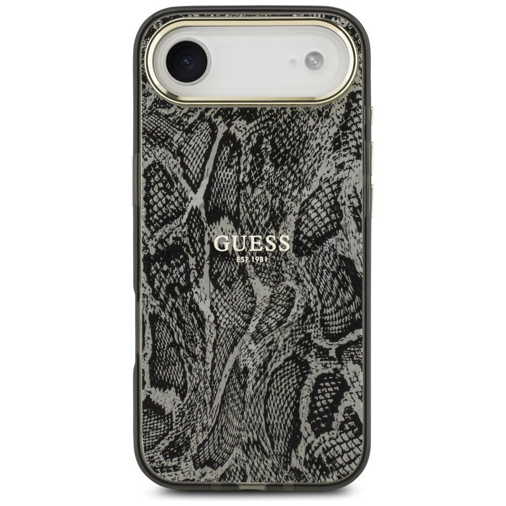 MagSafe hoes voor Apple iPhone 17 Air, Guess, Python Patroon, Zwart