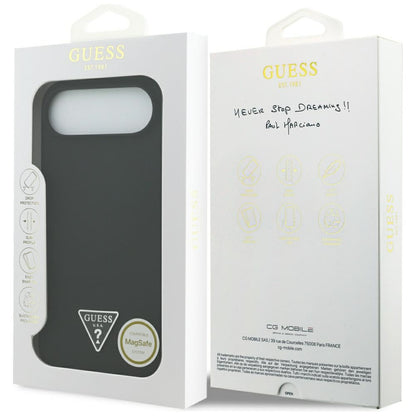 Étui MagSafe pour Apple iPhone 17 Air, Guess, Logo Triangle, Noir