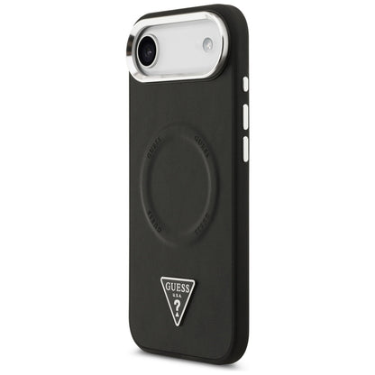 MagSafe Hülle für Apple iPhone 17 Air, Guess, Triangle Logo, Schwarz Silbern