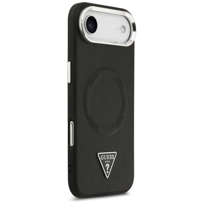 MagSafe Hülle für Apple iPhone 17 Air, Guess, Triangle Logo, Schwarz Silbern