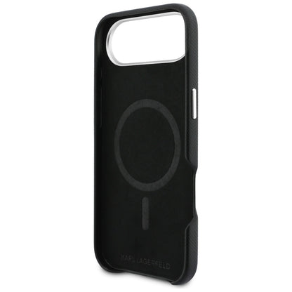 MagSafe Case for Apple iPhone 17 Air, Karl Lagerfeld, Karl & Choupette Head's Pin, Black