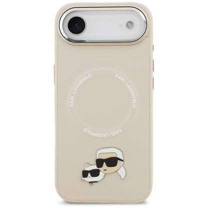 MagSafe hoes voor Apple iPhone 17 Air, Karl Lagerfeld, Karl & Choupette Pins, Beige