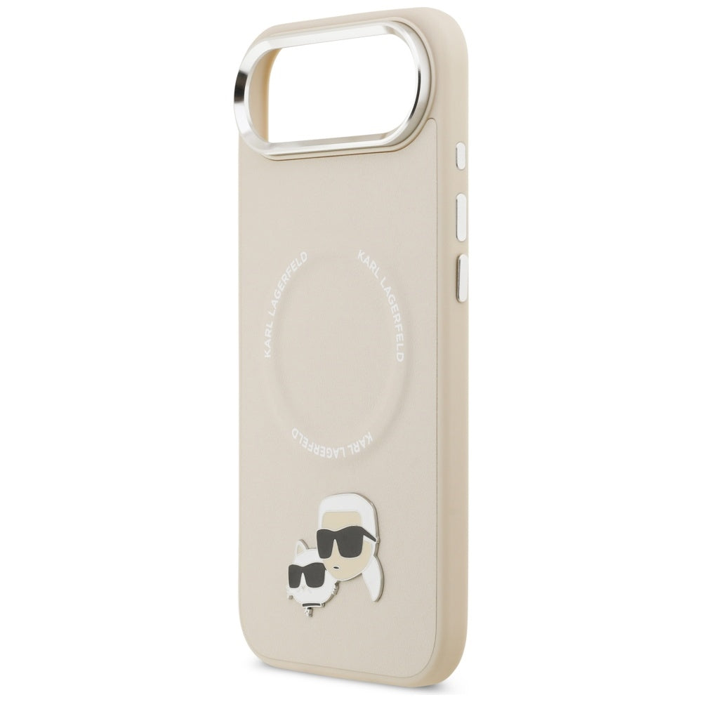 MagSafe hoes voor Apple iPhone 17 Air, Karl Lagerfeld, Karl & Choupette Pins, Beige