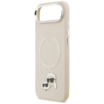 MagSafe hoes voor Apple iPhone 17 Air, Karl Lagerfeld, Karl & Choupette Pins, Beige