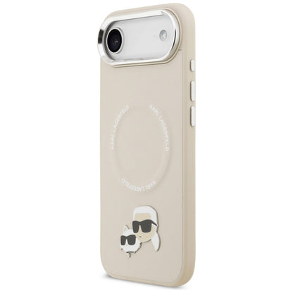 MagSafe hoes voor Apple iPhone 17 Air, Karl Lagerfeld, Karl & Choupette Pins, Beige