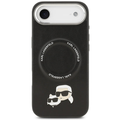 MagSafe hoes voor Apple iPhone 17 Air, Karl Lagerfeld, Karl & Choupette Pins, Zwart
