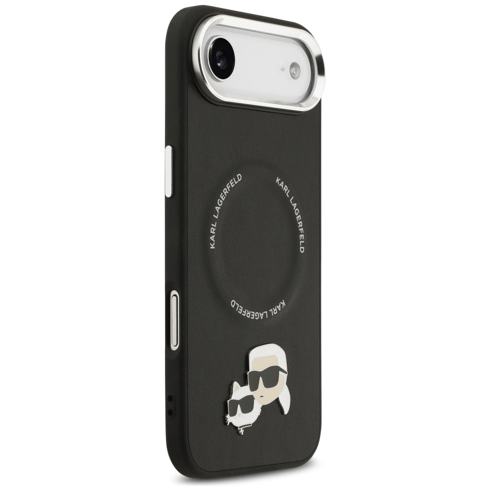 MagSafe hoes voor Apple iPhone 17 Air, Karl Lagerfeld, Karl & Choupette Pins, Zwart