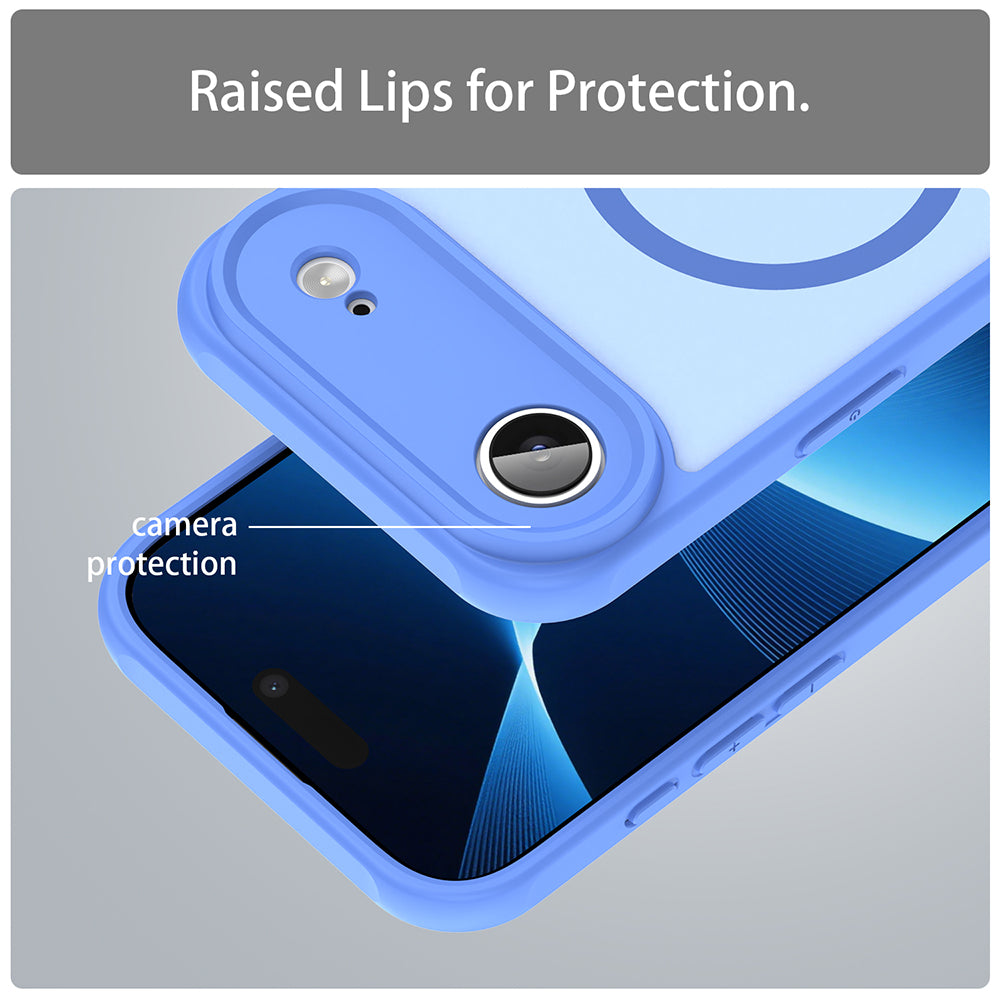 Housse MagSafe pour Apple iPhone 17 Air, Techsuit, HaloFrost II, Bleue
