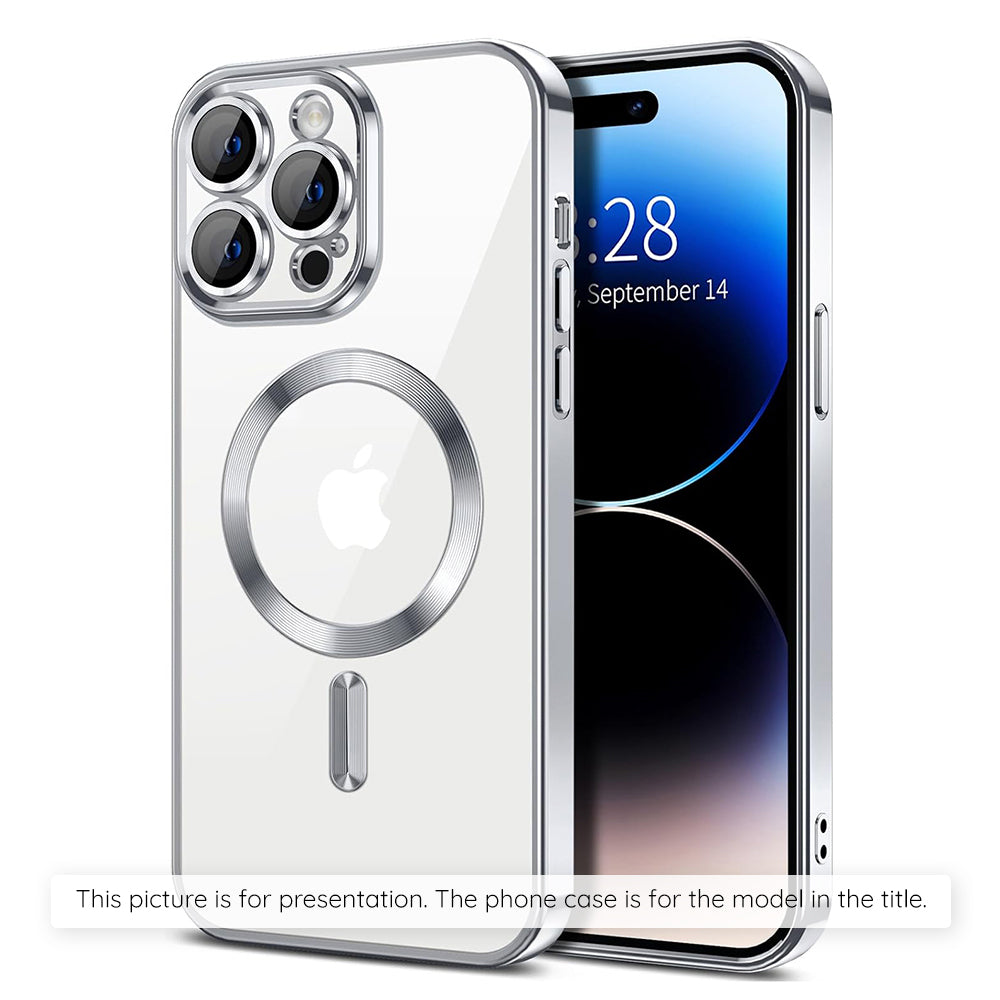 MagSafe hoes voor Apple iPhone 17 Air, Techsuit, Luxury Crystal, Zilver