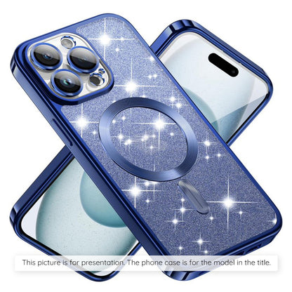 MagSafe hoesje voor Apple iPhone 17 Air, Techsuit, Luxury Glitter, Blauw