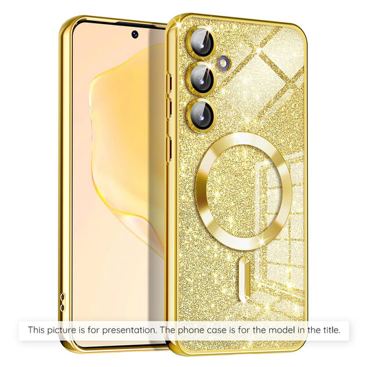 MagSafe hoesje voor Apple iPhone 17 Air, Techsuit, Luxury Glitter, Goud