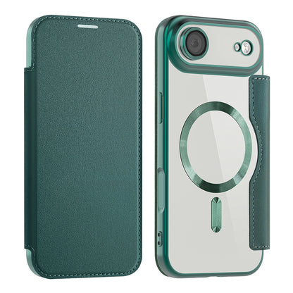 MagSafe hoes voor Apple iPhone 17 Air, Techsuit, SmartMag Book, Groen