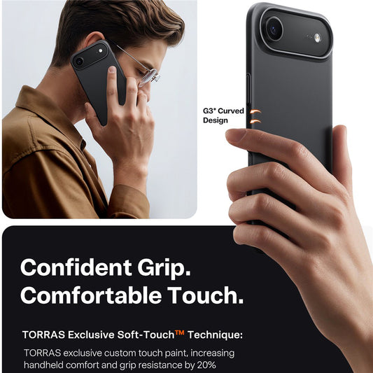 MagSafe hoes voor Apple iPhone 17 Air, Torras, SlimFit, Zwart