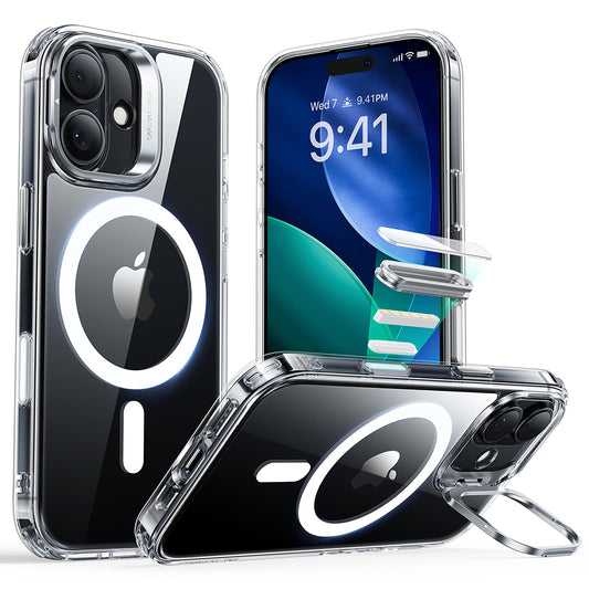 MagSafe hoesje voor Apple iPhone 17, ESR, Classic Hybrid Kickstand, Transparant