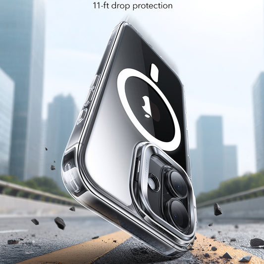 MagSafe hoesje voor Apple iPhone 17, ESR, Classic Hybrid Kickstand, Transparant