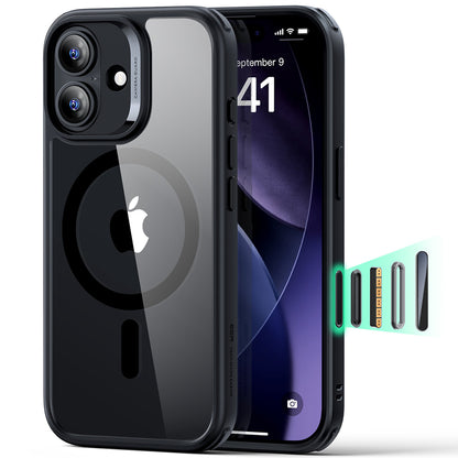 Coque MagSafe pour Apple iPhone 17, ESR, Classic Hybrid, Noire Transparente
