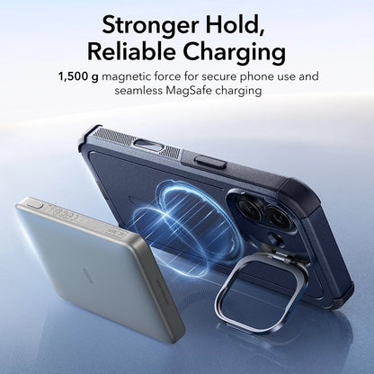 MagSafe hoes voor Apple iPhone 17, ESR, Cyber Armor Kickstand, Blauw