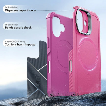 MagSafe hoes voor Apple iPhone 17, ESR, Cyber Armor Kickstand, Roze