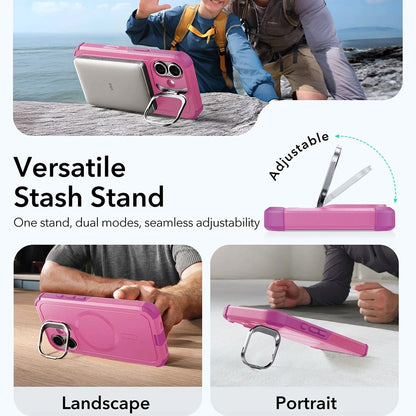MagSafe hoes voor Apple iPhone 17, ESR, Cyber Armor Kickstand, Roze