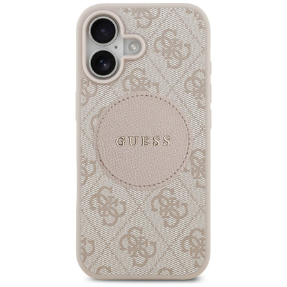 MagSafe hoesje voor Apple iPhone 17, Guess, 4G Circle Classic Logo, Roze