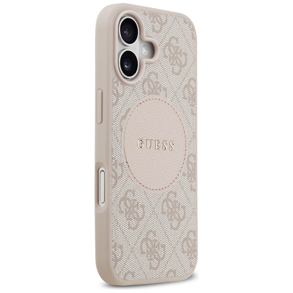 MagSafe hoesje voor Apple iPhone 17, Guess, 4G Circle Classic Logo, Roze