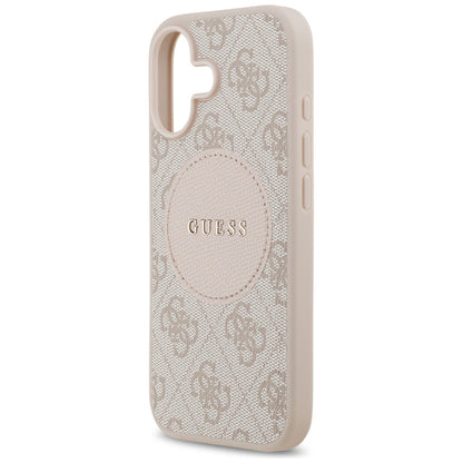 MagSafe hoesje voor Apple iPhone 17, Guess, 4G Circle Classic Logo, Roze