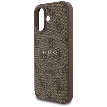 MagSafe hoesje voor Apple iPhone 17, Guess, 4G Ring Classic Logo, Bruin