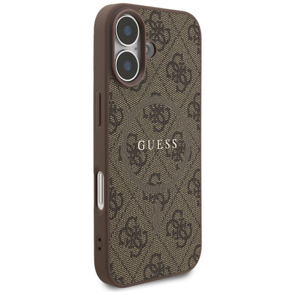 MagSafe hoesje voor Apple iPhone 17, Guess, 4G Ring Classic Logo, Bruin