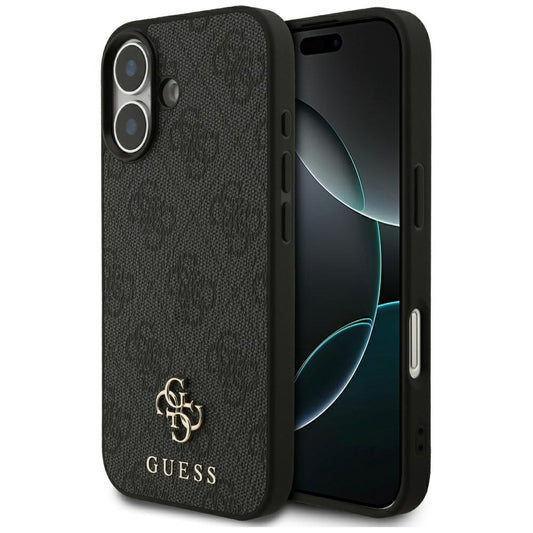 Étui MagSafe pour Apple iPhone 17, Guess, 4G Petit et Logo Classique, Noir