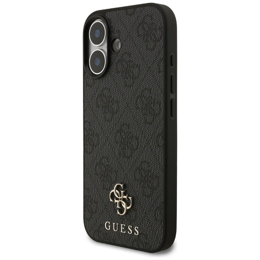 Étui MagSafe pour Apple iPhone 17, Guess, 4G Petit et Logo Classique, Noir
