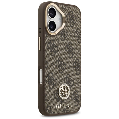 MagSafe hoesje voor Apple iPhone 17, Guess, 4G Strass Logo, Bruin